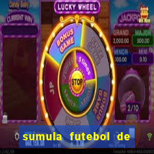 sumula futebol de campo word